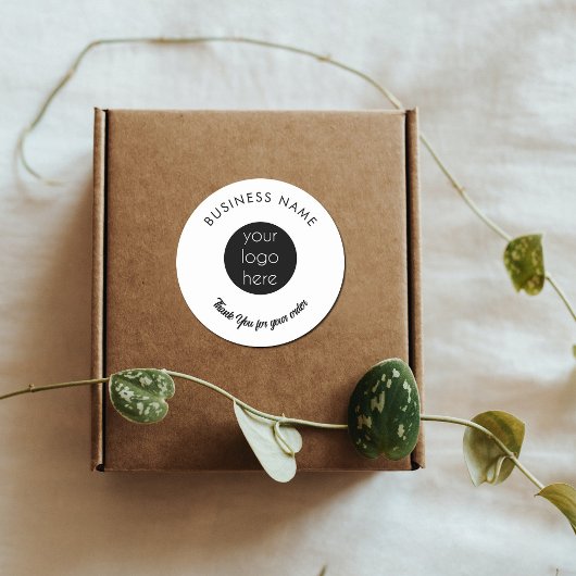 Zakelijke Logo - Verpakkingsproduct bedankt Ronde Sticker