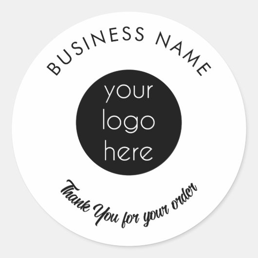 Zakelijke Logo - Verpakkingsproduct bedankt Ronde Sticker (Voorkant)
