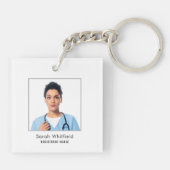 Zakelijke Logo Verpleegkundige Foto Medische Assis Sleutelhanger (Achterkant)