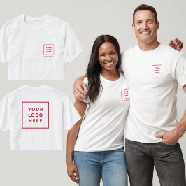 Zakelijke Logo (voor & achter) Personeelsnaam Bedr T-shirt