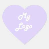 Zakelijke logo voor afbeelding met Violet lavender Hart Sticker (Voorkant)
