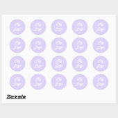 Zakelijke logo voor afbeelding met Violet lavender Ronde Sticker (Vel)