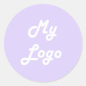 Zakelijke logo voor afbeelding met Violet lavender Ronde Sticker (Voorkant)