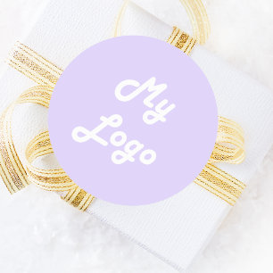 Zakelijke logo voor afbeelding met Violet lavender Ronde Sticker