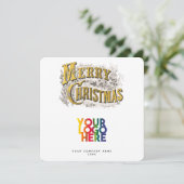 zakelijke Logo voor kerst met feestdagen Feestdagenkaart (Staand voorkant)