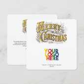 zakelijke Logo voor kerst met feestdagen Feestdagenkaart (Voorkant / Achterkant)