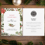 Zakelijke Logo Vrolijk Kerstfeest Botanische Groet Notitiekaartje<br><div class="desc">Deze elegante kerstkaart op maat combineert eigentijds design met seizoensgebonden charme. Met strakke, moderne typografie die uw vakantieboodschap met sophisticatie overbrengt, is de kaart versierd met weelderige groene botanicals die een vleugje natuurlijke schoonheid toevoegen. Uw bedrijf logo is naadloos geïntegreerd in het ontwerp en creëert een perfecte balans tussen professionele...</div>