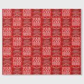 zakelijke Logo vrolijk kerstfeest en gelukkig nieu Cadeaupapier (Vlak)