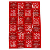 zakelijke Logo vrolijk kerstfeest en gelukkig nieu Medium Cadeauzakje (Achterkant)