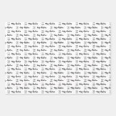 Zakelijke Logo Vrolijk Kerstscript Zwart & Wit Inpakpapier Vel (Voorkant 2)