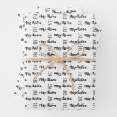 Zakelijke Logo Vrolijk Kerstscript Zwart & Wit Inpakpapier Vel (In situ)