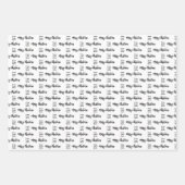 Zakelijke Logo Vrolijk Kerstscript Zwart & Wit Inpakpapier Vel (Voorkant)