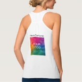 Zakelijke Logo Vrouwen Racerback Slim Geschikt Tanktop (Achterkant)