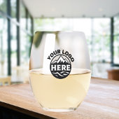 Zakelijke Logo website Eenvoudige promotie Wijnglas Zonder Voet