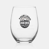 Zakelijke Logo website Eenvoudige promotie Wijnglas Zonder Voet (Voorkant)