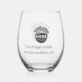 Zakelijke Logo website Eenvoudige promotie Wijnglas Zonder Voet (Achterkant)