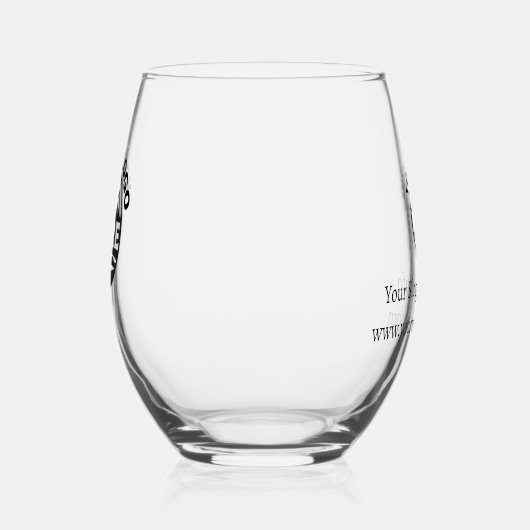 Zakelijke Logo website Eenvoudige promotie Wijnglas Zonder Voet (Links)