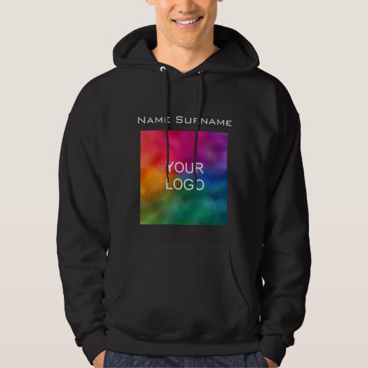 Zakelijke Logo werknemer Dubbele gesteunde Mannen Hoodie (Voorkant)