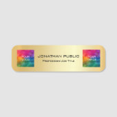 Zakelijke Logo-werknemer foto hier gepersonaliseer Naamplaatje (Voorkant)