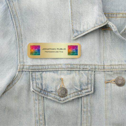 Zakelijke Logo-werknemer foto hier gepersonaliseer Naamplaatje (In situ)
