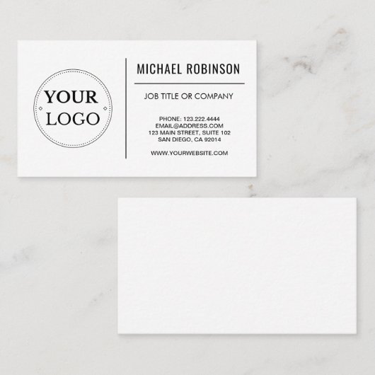 Zakelijke Logo werknemer Visitekaartje (Voorkant / Achterkant)