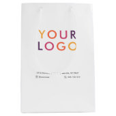 Zakelijke Logo White Medium Cadeauzakje (Voorkant)
