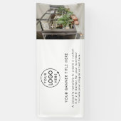 Zakelijke Logo | White minimalist Modern Photo 6" Spandoek (Verticaal)