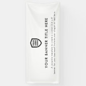 Zakelijke Logo | White minimalist Modern Simple 6" Spandoek (Verticaal)