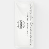 Zakelijke Logo | White minimalist Modern Simple 6" Spandoek (Verticaal)