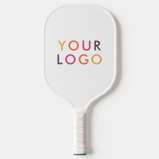 Zakelijke Logo White Pickleball Paddle (Voorkant)