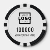 Zakelijke Logo White Poker Chips (Voorkant)