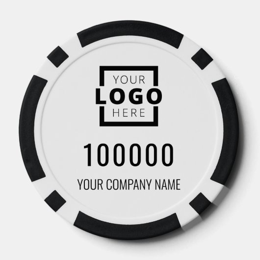 Zakelijke Logo White Poker Chips (Achterkant)