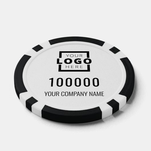 Zakelijke Logo White Poker Chips (Enkel)