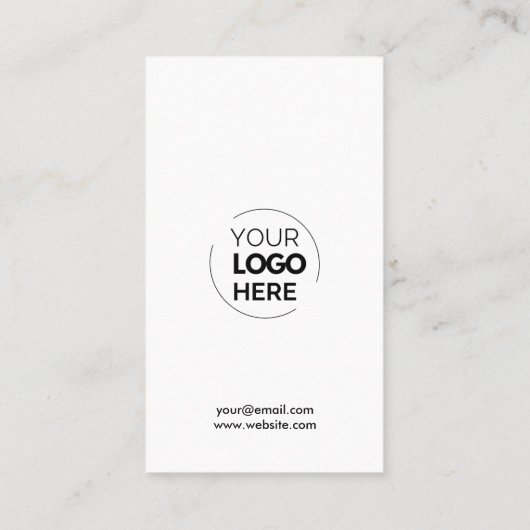 Zakelijke Logo | White Professional Company Klantenkaartje (Achterkant)