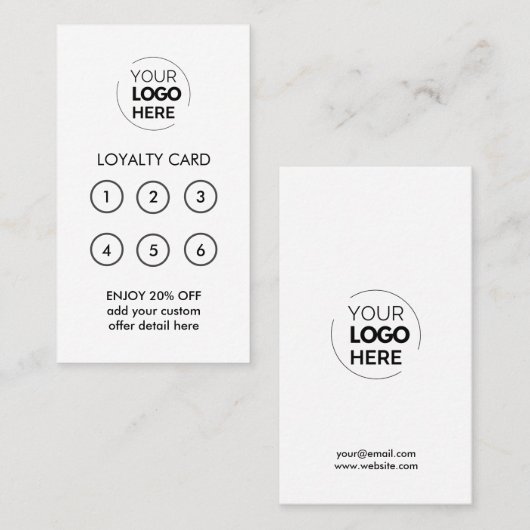 Zakelijke Logo | White Professional Company Klantenkaartje (Voorkant / Achterkant)