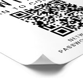 Zakelijke Logo WiFi-netwerk QR-code Poster (Hoek)