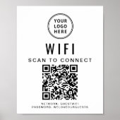 Zakelijke Logo WiFi-netwerk QR-code Poster (Voorkant)