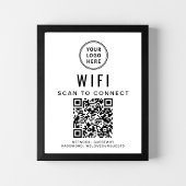 Zakelijke Logo WiFi-netwerk QR-code Poster