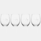 Zakelijke Logo Wijnglas Zonder Voet (Voorkant)