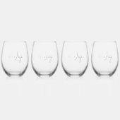 Zakelijke Logo Wijnglas Zonder Voet (Achterkant)