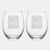 Zakelijke Logo Wijnglas Zonder Voet (Achterkant)