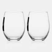 Zakelijke Logo Wijnglas Zonder Voet (Links)