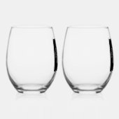 Zakelijke Logo Wijnglas Zonder Voet (Rechts)