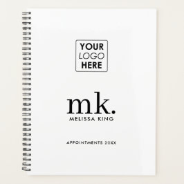 Zakelijke Logo Wit Zwart Modern Monogram Initialen Planner