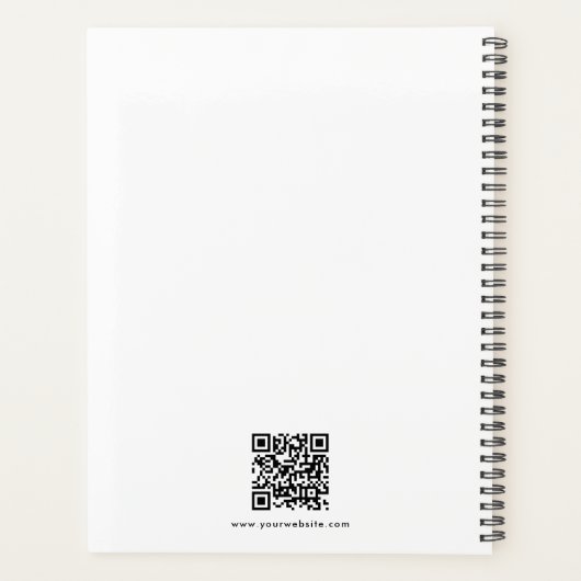 Zakelijke Logo Wit Zwart Moderne QR Code Planner (Achterkant)