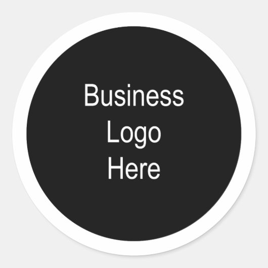 Zakelijke Logo witte achtergrond Ronde Sticker (Voorkant)