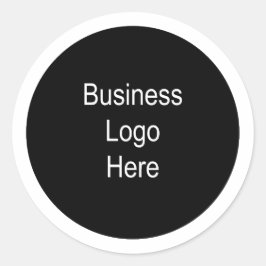 Zakelijke Logo witte achtergrond Ronde Sticker