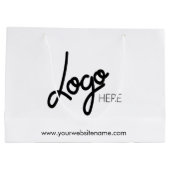Zakelijke Logo Witte Grote Gift Bag Groot Cadeauzakje (Achterkant)