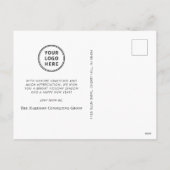 Zakelijke Logo Wreath Corporate Kerstmis Feestdagenkaart (Achterkant)