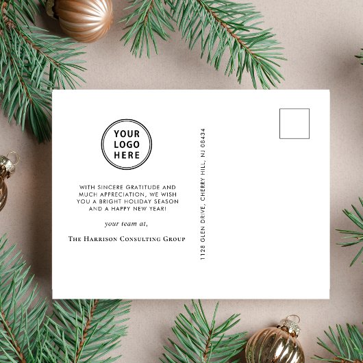 Zakelijke Logo Wreath Corporate Kerstmis Feestdagenkaart